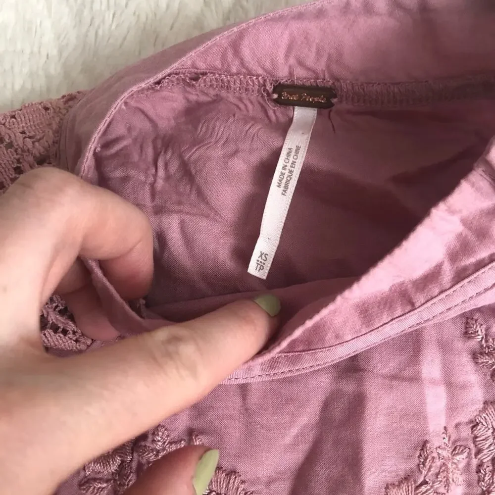 Free People Sweetest Thing Thermal Top in Rose